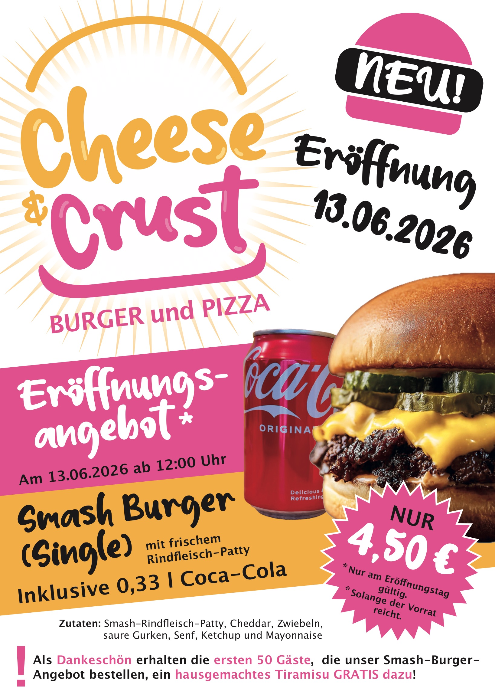 Er&ouml;ffnung Cheese and Crust