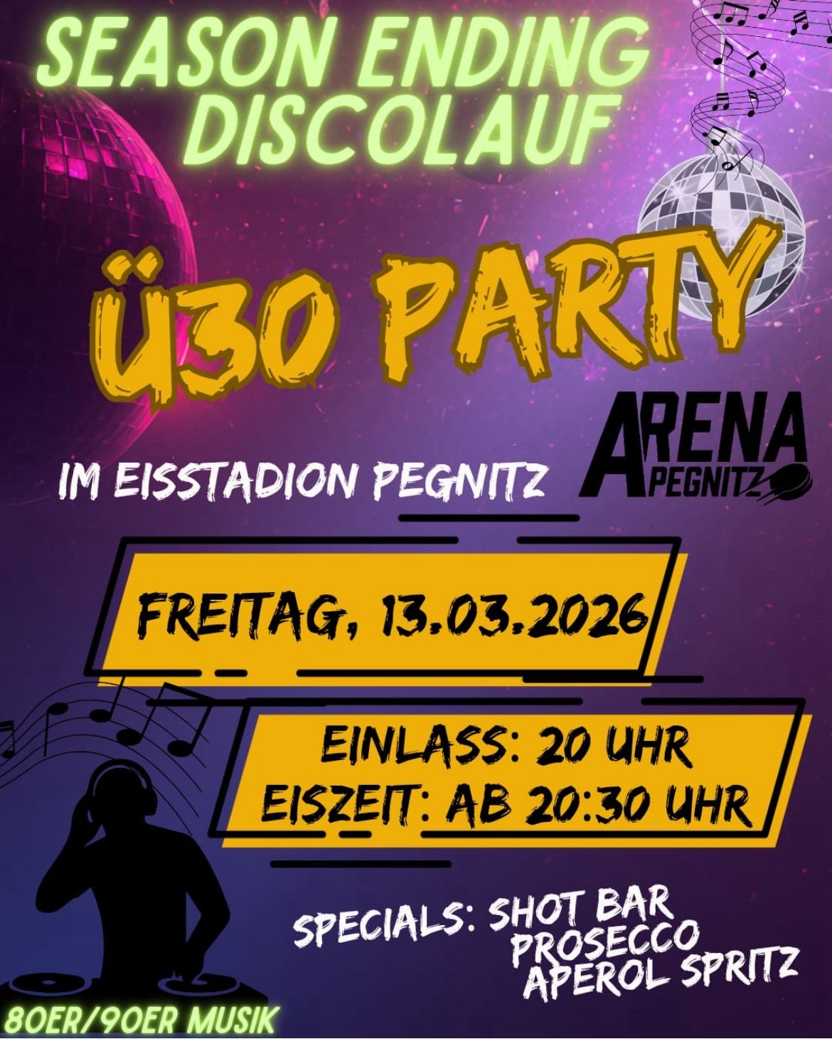 &Uuml;30 Party Discolauf