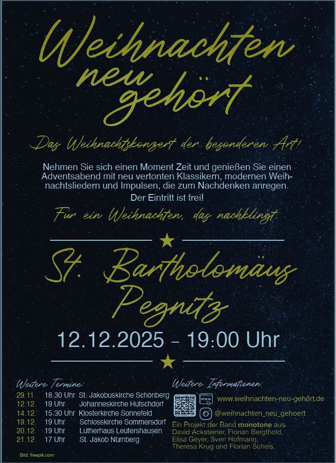 Konzert "Weihnachten neu geh&ouml;rt"
