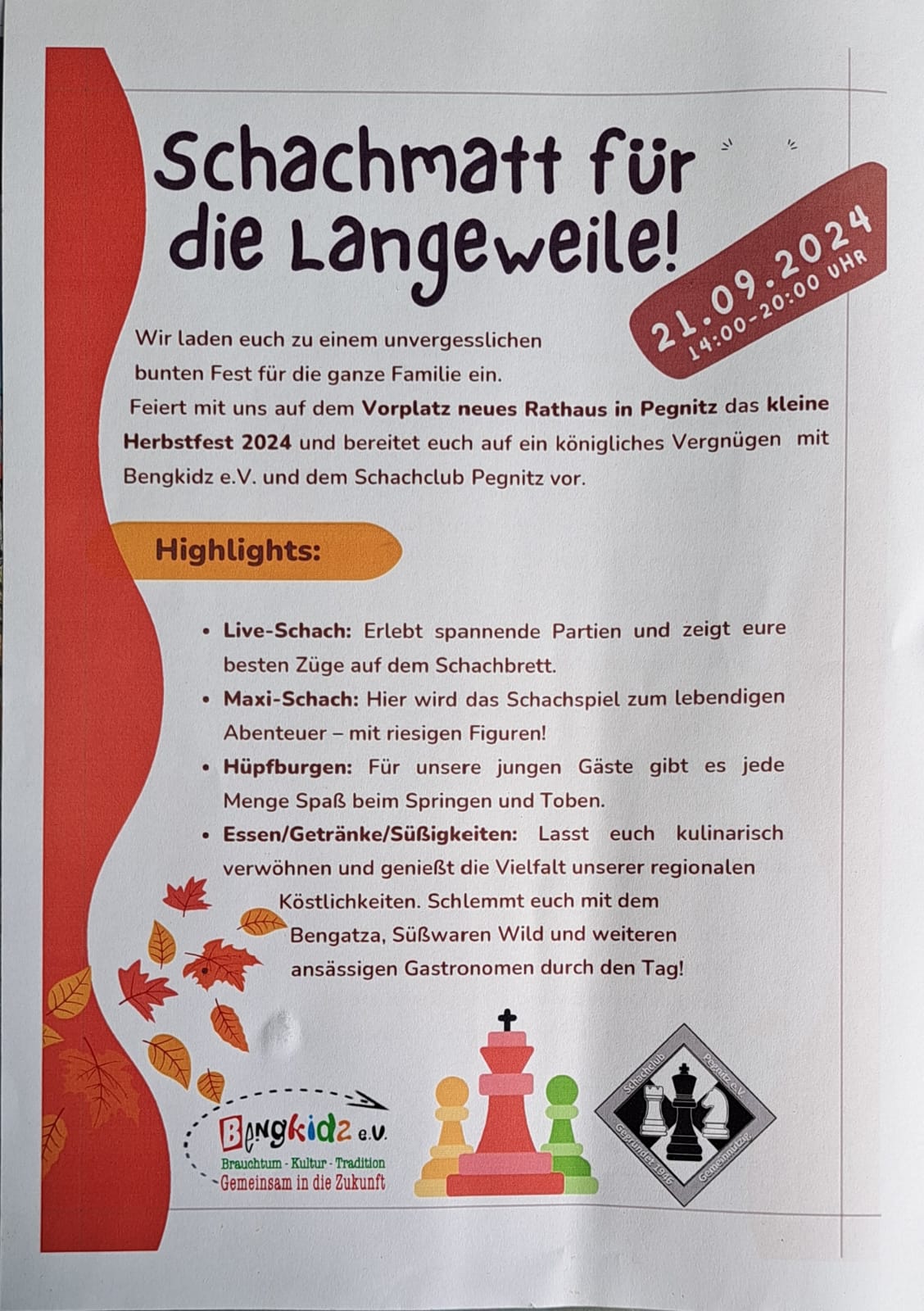 Herbstfest  Bengkidz & Schachclub